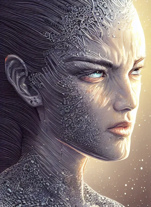 Image similar to a stupid head with highly detailed realistic diged nails, pain, light effect, hyper detailed, intricate, elegant, highly detailed, digital painting, artstation, concept art, matte, sharp focus, illustration, by dan mumford, yusuke murata, makoto shinkai, ross tran