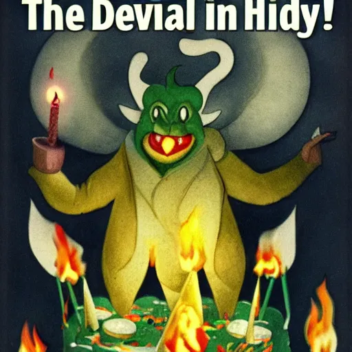 Image similar to the devil at his birthday party