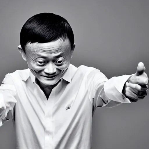 Prompt: jack ma is casting magic like a wizard, surreal photography