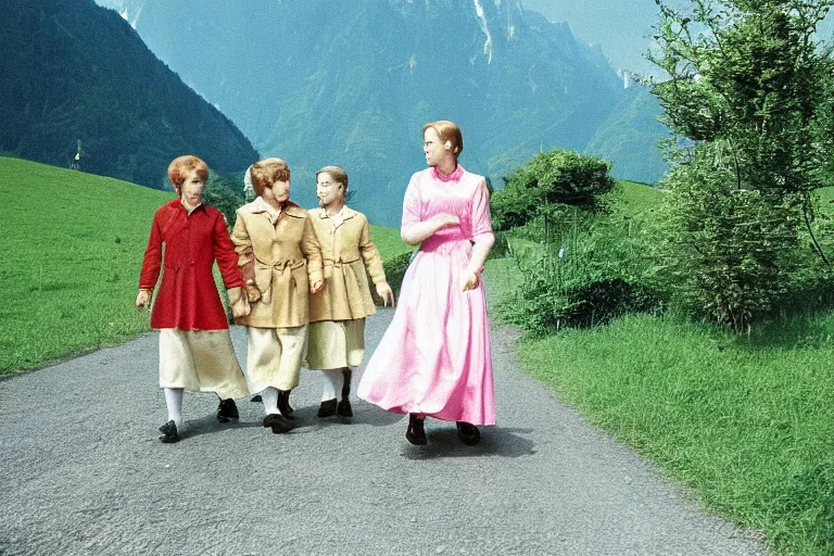 Image similar to still image from the sound of music by wong kar wai, ultra detailed, finely detailed