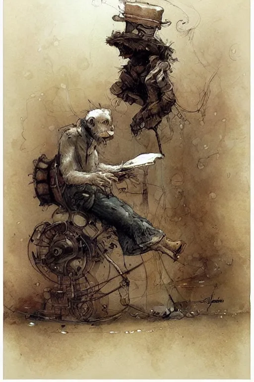 Image similar to ( ( ( ( ( gentlerobot wearing hat ) ) ) ) ) by jean - baptiste monge!!!!!!!!!!!!!!!!!!!!!!!!!!!