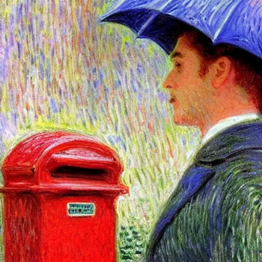 Image similar to post box full if love letters under the rain by monet