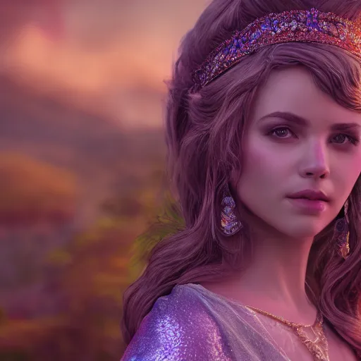 Image similar to portrait of wonderful princess of amethyst with fair skin, ornate 8 k gorgeous intricate detailed, accent lighting, dramatic light, octane render