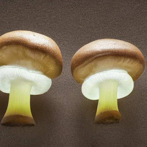 Image similar to beautiful roud mushroom cap, bottom view, luminous lamellae are clearly visible, no stipe, black background, d&d, epic composition