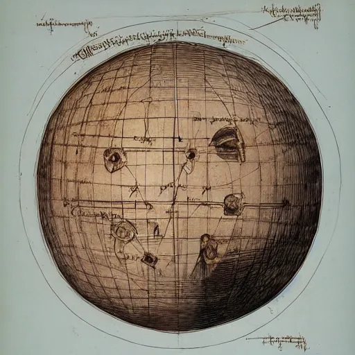 Prompt: anatomical description of a Dysoh Sphere by Leonardo Da Vinci