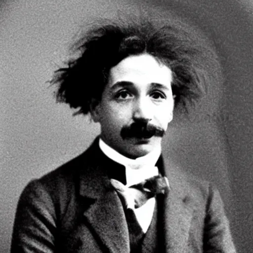 Image similar to portrait of Young Albert Einstein, in 1905