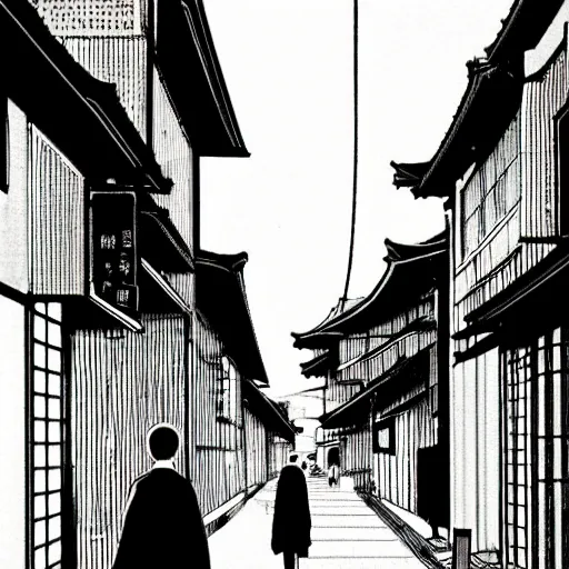 Image similar to walking the streets of old kyoto by inio asano