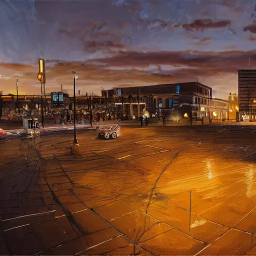 Prompt: painting of hull city, uk, 4 k, cinematic, lens flare