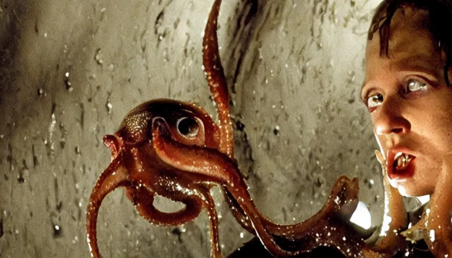 Prompt: big budget horror movie about squid