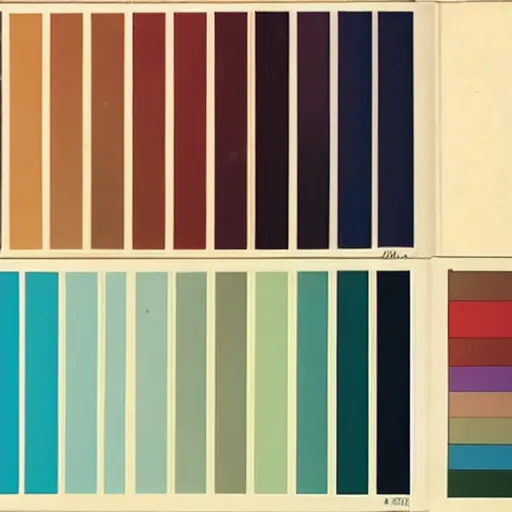 Prompt: a cool color swatch of various 7 0 s tones, grainy, slightly textured