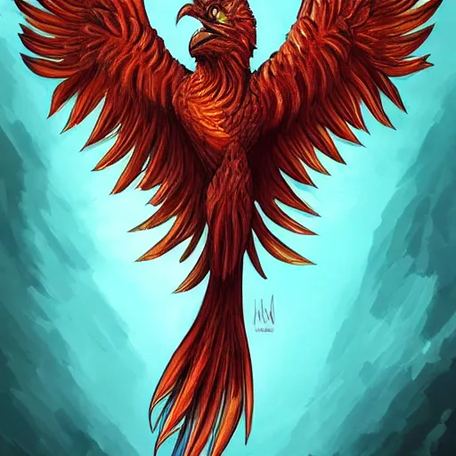 Image similar to artwork of a phoenix, highly detailed, artstation, smooth illustration