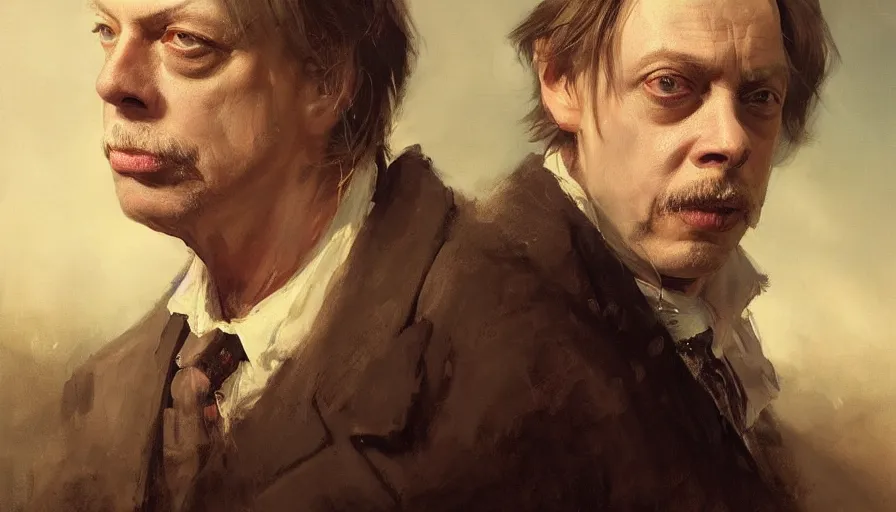 Image similar to beautiful portrait of anthropomorphic loaf of bread steve buscemi, art by anders zorn, wonderful masterpiece by greg rutkowski, beautiful cinematic light, american romanticism thomas lawrence, greg rutkowski