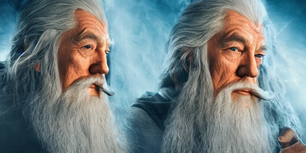 Image similar to a beautiful photo of gandalf with the face of donald trump, intricate detail, god rays, photography, volumetric light, cinematic, 8 k