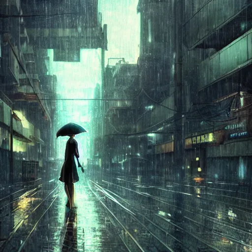 raining dark dieselpunk dystopia makoto shinkai | Stable Diffusion ...