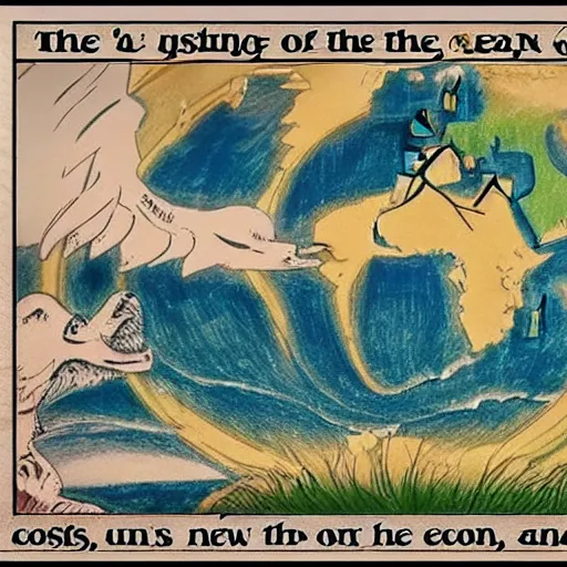 Image similar to sing to the lord a new song, his praise from the end of the earth, you who go down to the sea, and all that fills it, the coastlands and their inhabitants.