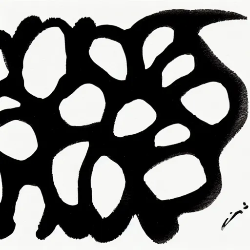 Image similar to zen landcape brush ink