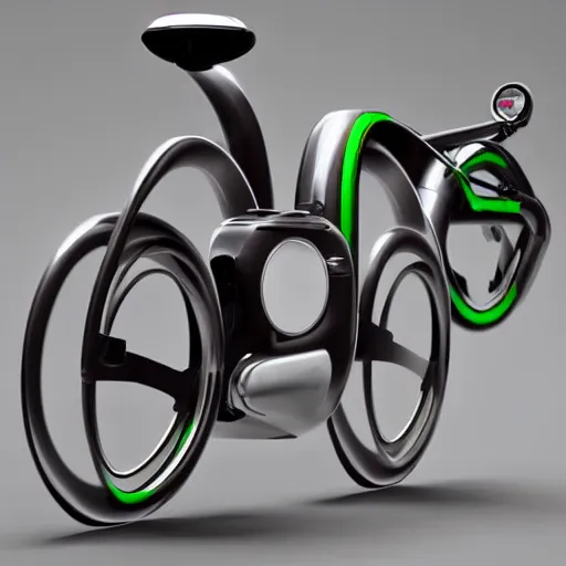 Prompt: futuristic fluid bicycle