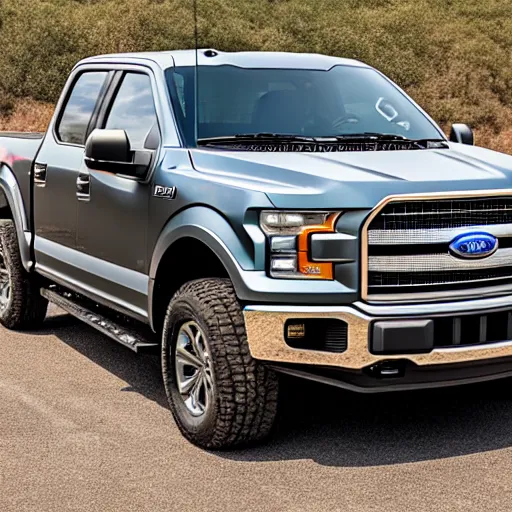 Image similar to an armored ford f-150, 4k, high detail, high-resolution photograph, professional photography, ultra-detail