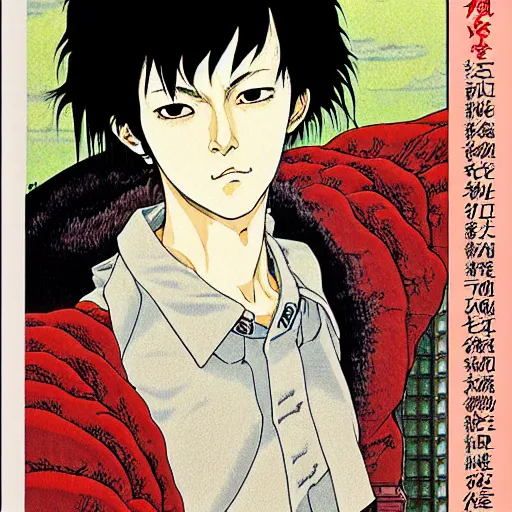 Image similar to prompt : portrait of akira character painted in miyazaki color style drawn by katsuhiro otomo and takato yamamoto, inspired by fables, china doll face, smooth face feature, intricate oil painting, high detail, sharp high detail, manga and anime 2 0 0 0