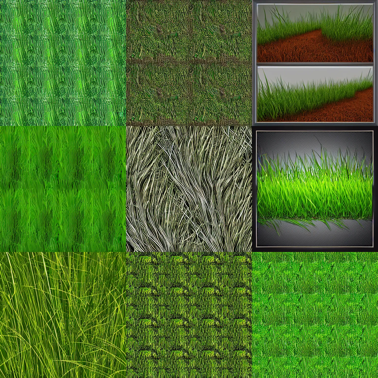 Prompt: toon stylized grass texture material