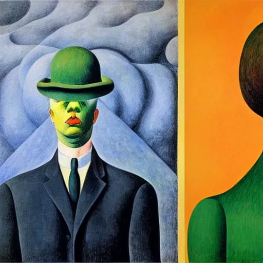 Image similar to figurative avant garde post - morden monumental dynamic interior portrait by magritte and edward hopper, inspired by william blake and gaugin, illusion surreal art, highly conceptual figurative art, intricate detailed illustration, controversial poster art