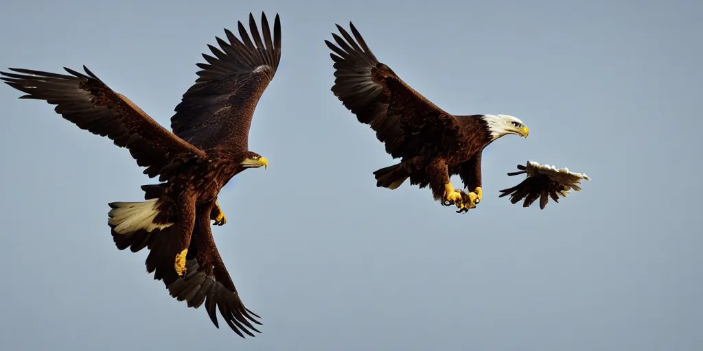 Prompt: eagle hunting a razorback, national geographic, 8 k