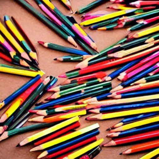 Prompt: pencils, just pencils, a lot of pencils, many pencils