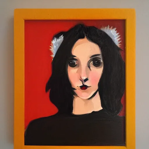 Image similar to hedgehog lady in the style of michael carson