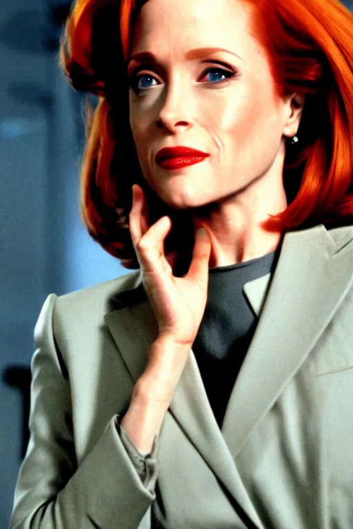 Image similar to dana scully as an alien queen