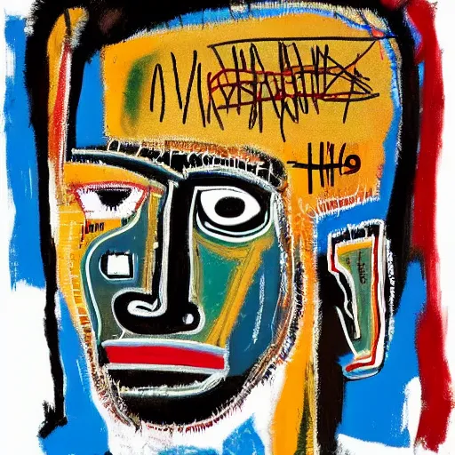 Image similar to A extremely highly detailed majestic hi-res beautiful immaculate head and shoulders painting of a strong black african man by Jean-Michel Basquiat, 8k, high textures, hyper sharp, insanely detailed and intricate, super detailed, 4k HDR high quality