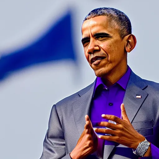 Image similar to barack obama holding the bi flag