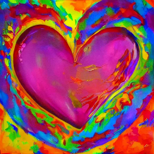 Prompt: beautiful painting of a heart