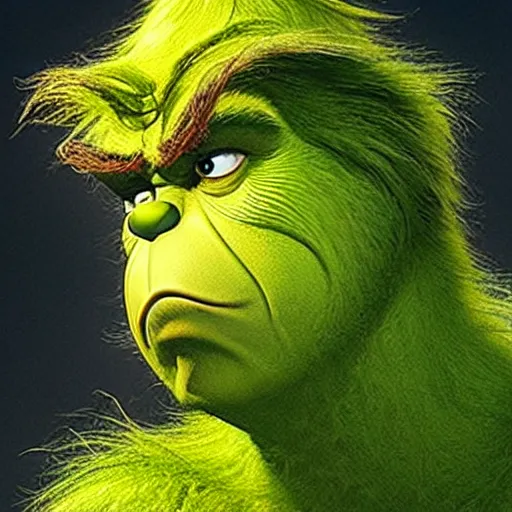 Prompt: The Grinch is The Incredible Hulk