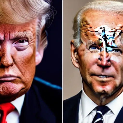 Prompt: donald trump and joe biden combined, headshot photo