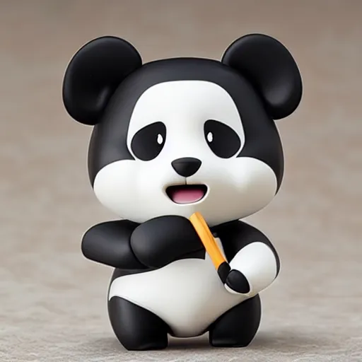 Prompt: panda, nendoroid, figurine, detailed product photo