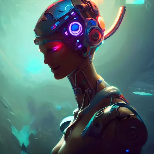 Image similar to a portrait of a beautiful cybernetic dancer, cyberpunk concept art by pete mohrbacher and wlop and artgerm and josan gonzales, digital art, highly detailed, intricate, sci-fi, sharp focus, Trending on Artstation HQ, deviantart, unreal engine 5, 4K UHD image