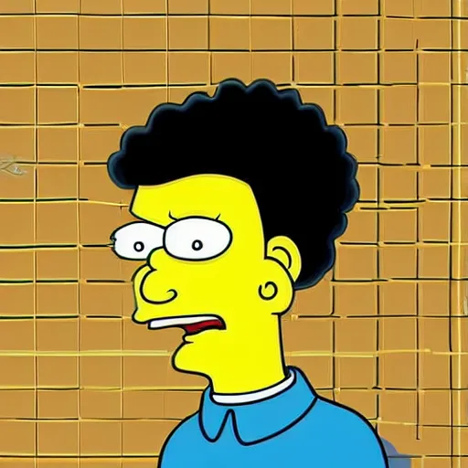 Image similar to chinese boy with buzz cut, simpsons style