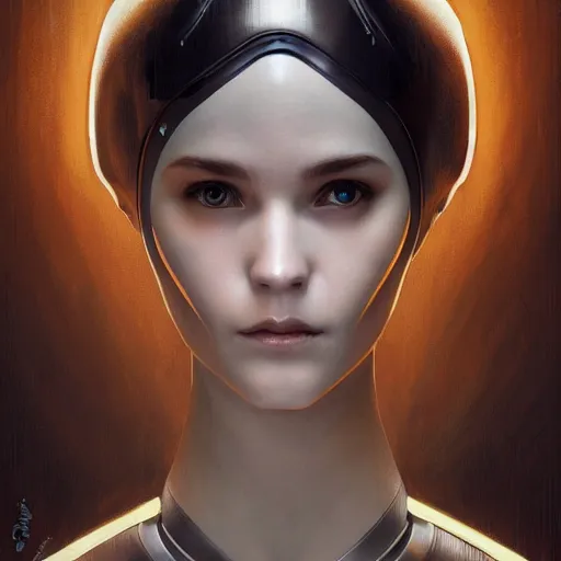 Prompt: headshot of humanoid robot from ex machina, intricate, highly detailed, digital painting, artstation, concept art, sharp focus, cinematic lighting, illustration, art by artgerm and greg rutkowski, alphonse mucha, cgsociety