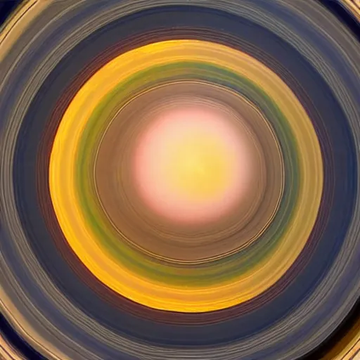 Image similar to Saturn, its aura is made of instant noodles