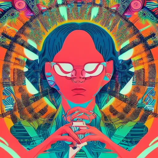 Image similar to pharmaceutical drugs by tristan eaton, beeple and james jean, chiho aoshima color scheme