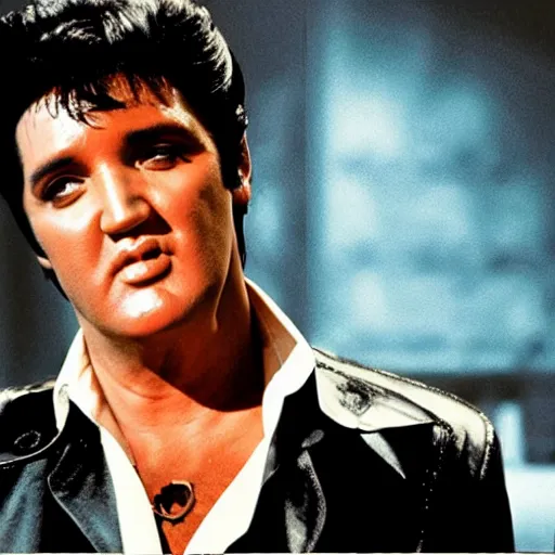 Prompt: elvis as tony montana in scarface