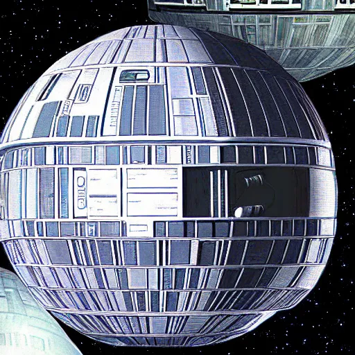 Prompt: death star mixed with the u. s. s. enterprise