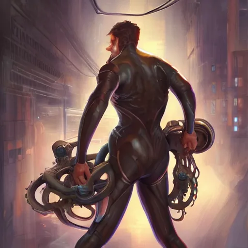 Prompt: Doctor Octopus From Marvel, by Stanley Artgerm Lau, WLOP, Rossdraws, James Jean, Andrei Riabovitchev, Marc Simonetti, Yoshitaka Amano, ArtStation, CGSociety,