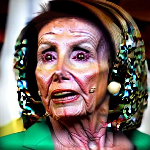 Prompt: Nancy Pelosi as a lizard