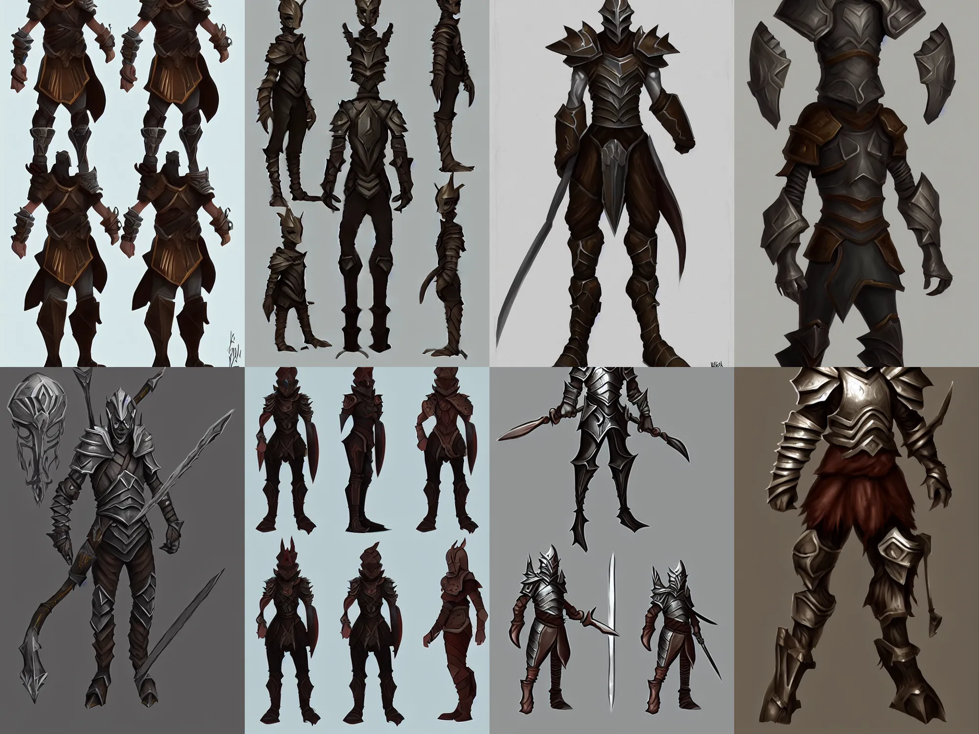 Prompt: scrawny armor, character concept, fantasy concept art