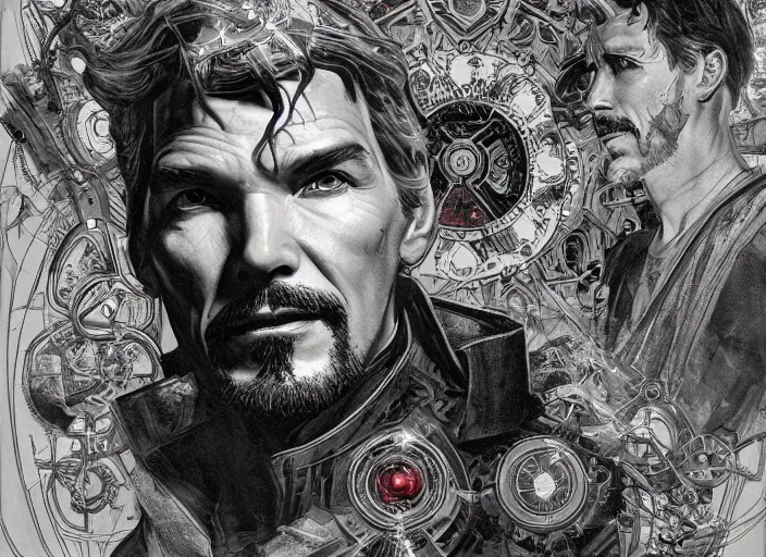 Image similar to a highly detailed 2 0 7 7 portrait of stephen strange, james gurney, james jean