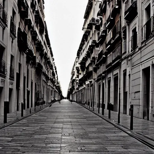 Image similar to madrid empty streets by antonio lopez garcia