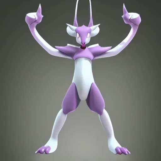 Prompt: realistic MewTwo