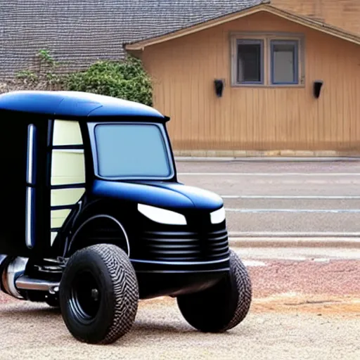 Image similar to The fartomobile, fart powered black tractor with toilet seat and skull