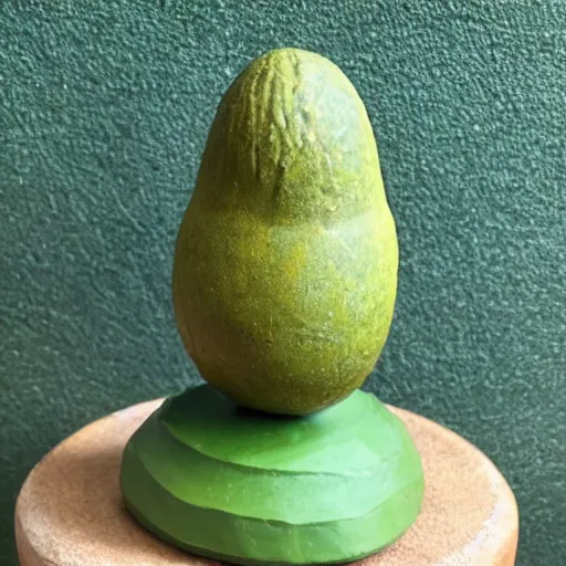 Image similar to a chiseled statue of an avocado